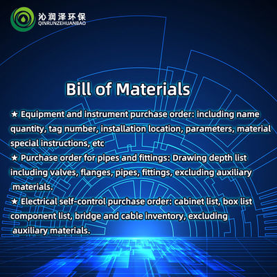 The process package provides a procurement material list to provide technical support during the procurement phase