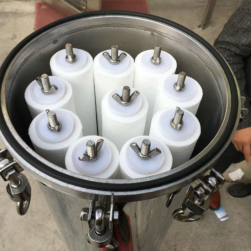 SUS304 SUS316 63mm Cartridge Precision Water Filter 1-100um