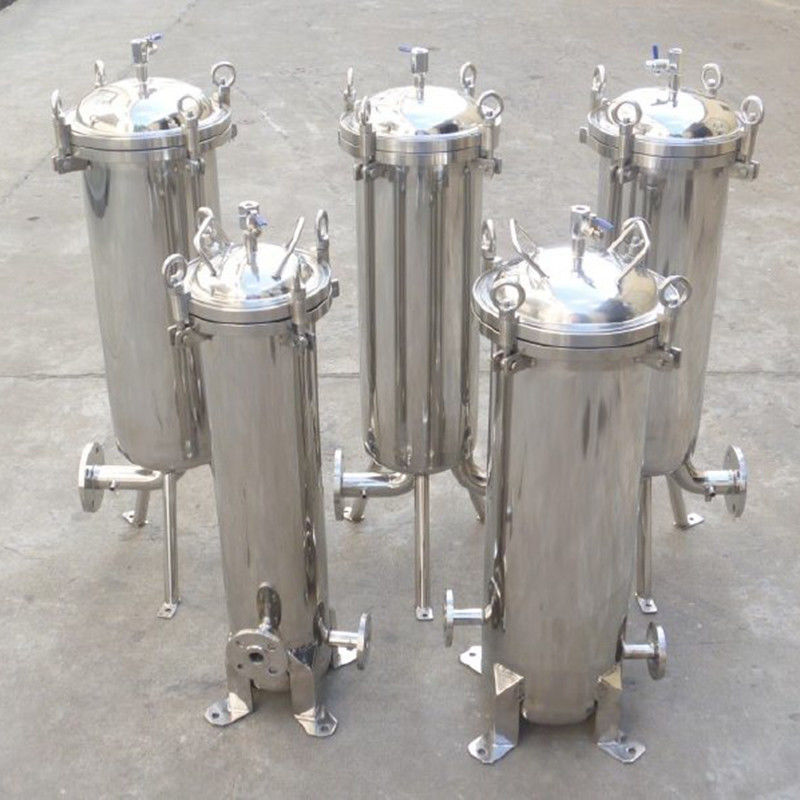 SS304 316L Single Bag Water Pre Filter Housing With 10 20 40 Inch Length